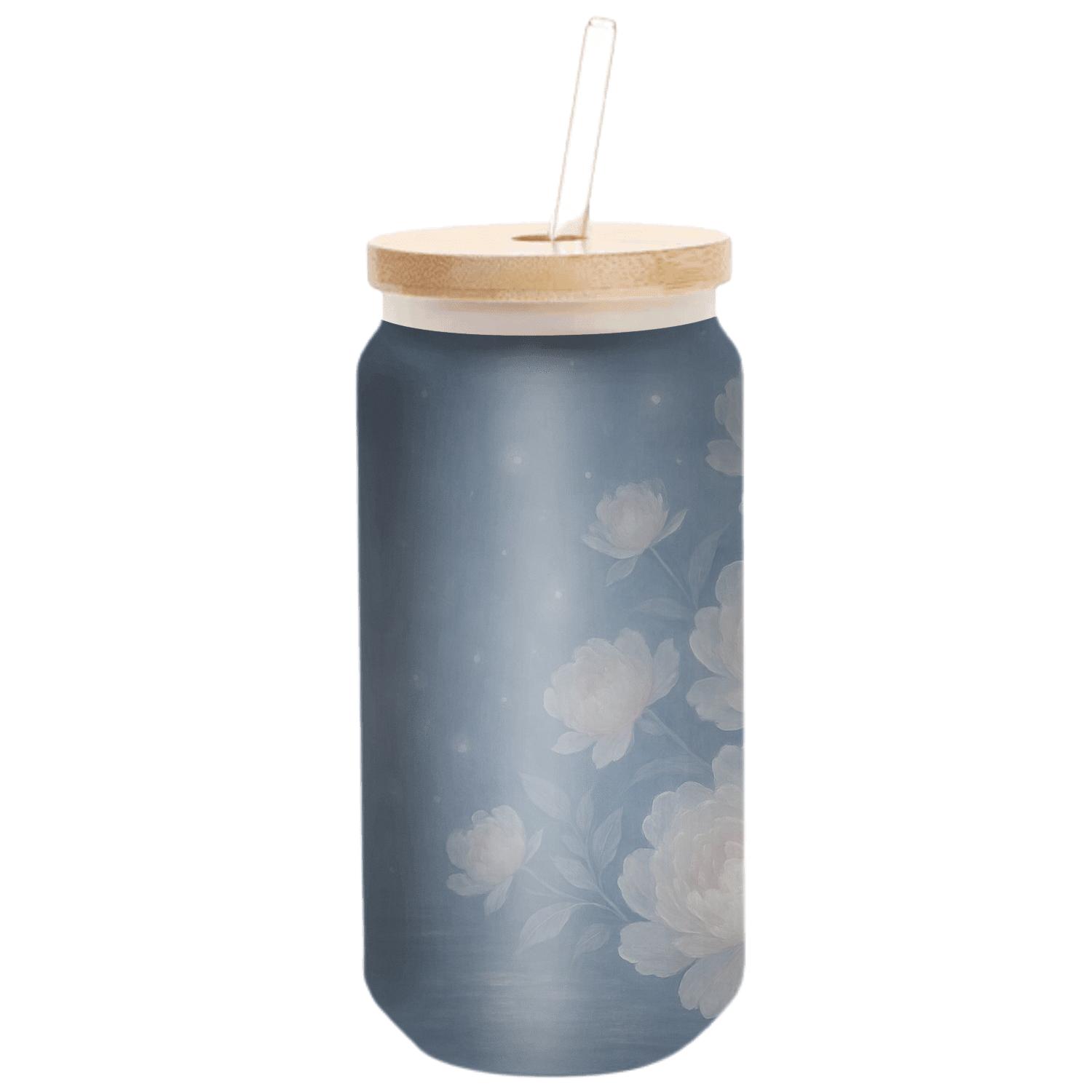 Moonlit Peony Cascade custom engraved glassware