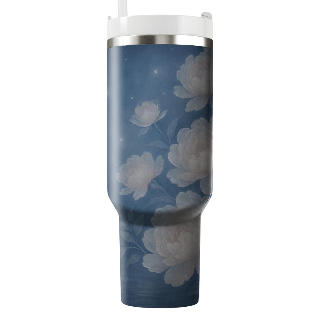 Moonlit Peony Cascade tumbler cups