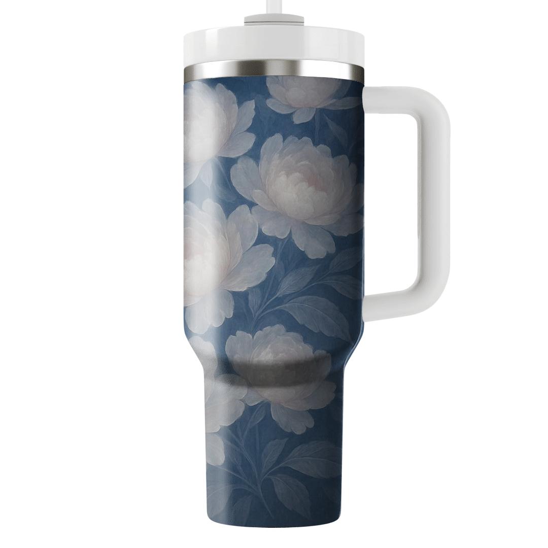 Moonlit Peony Cascade tumbler cups