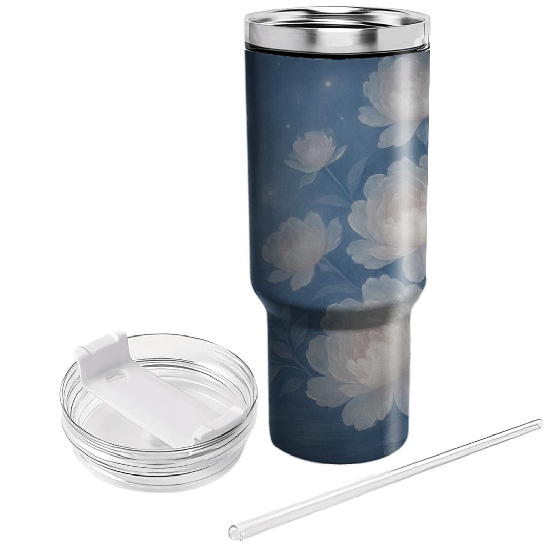 Moonlit Peony Cascade tumbler cups