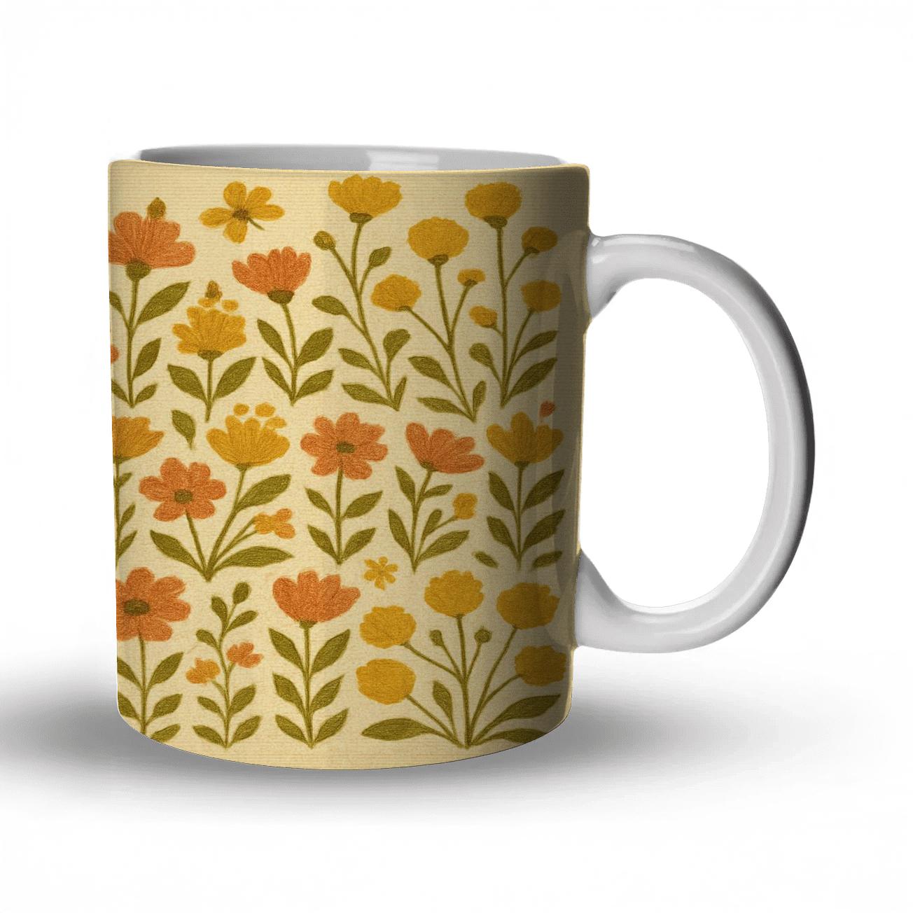 Golden Meadow Tapestry premium drinkware mugs