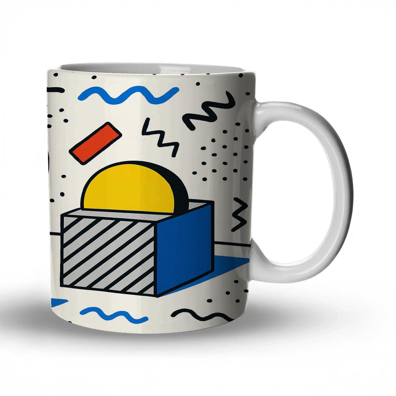 Vibrant Memphis Geometry gift mugs for occasions