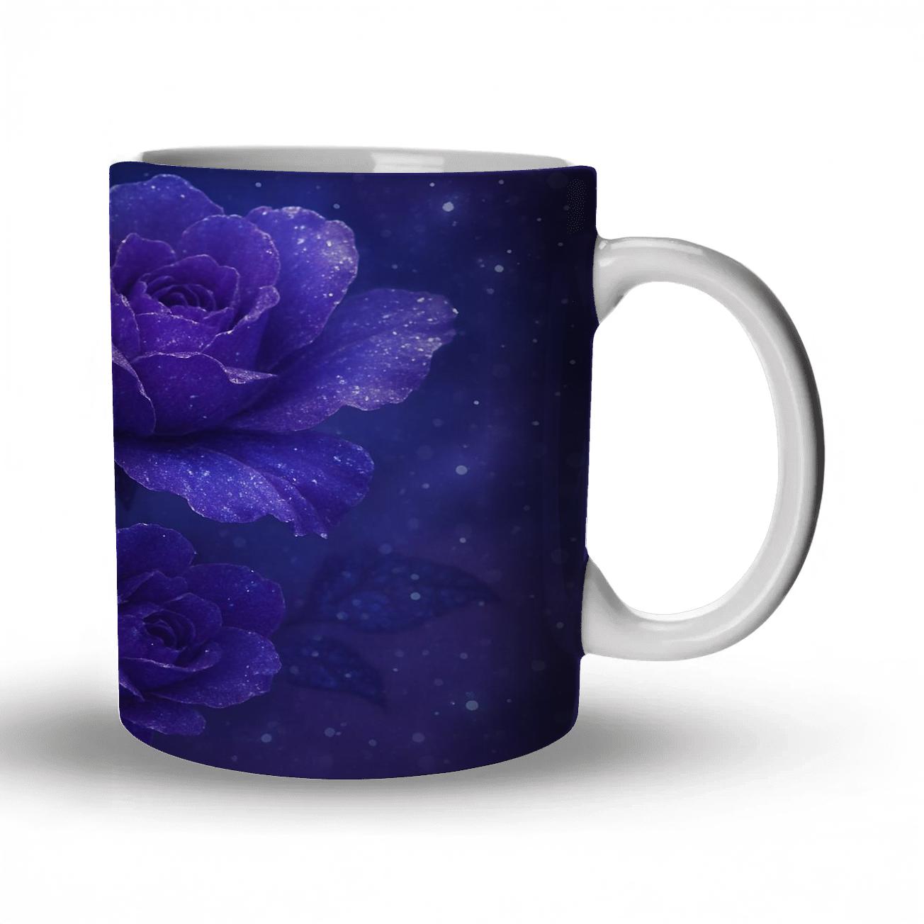 Twilight Glitter Bloom custom printed mugs