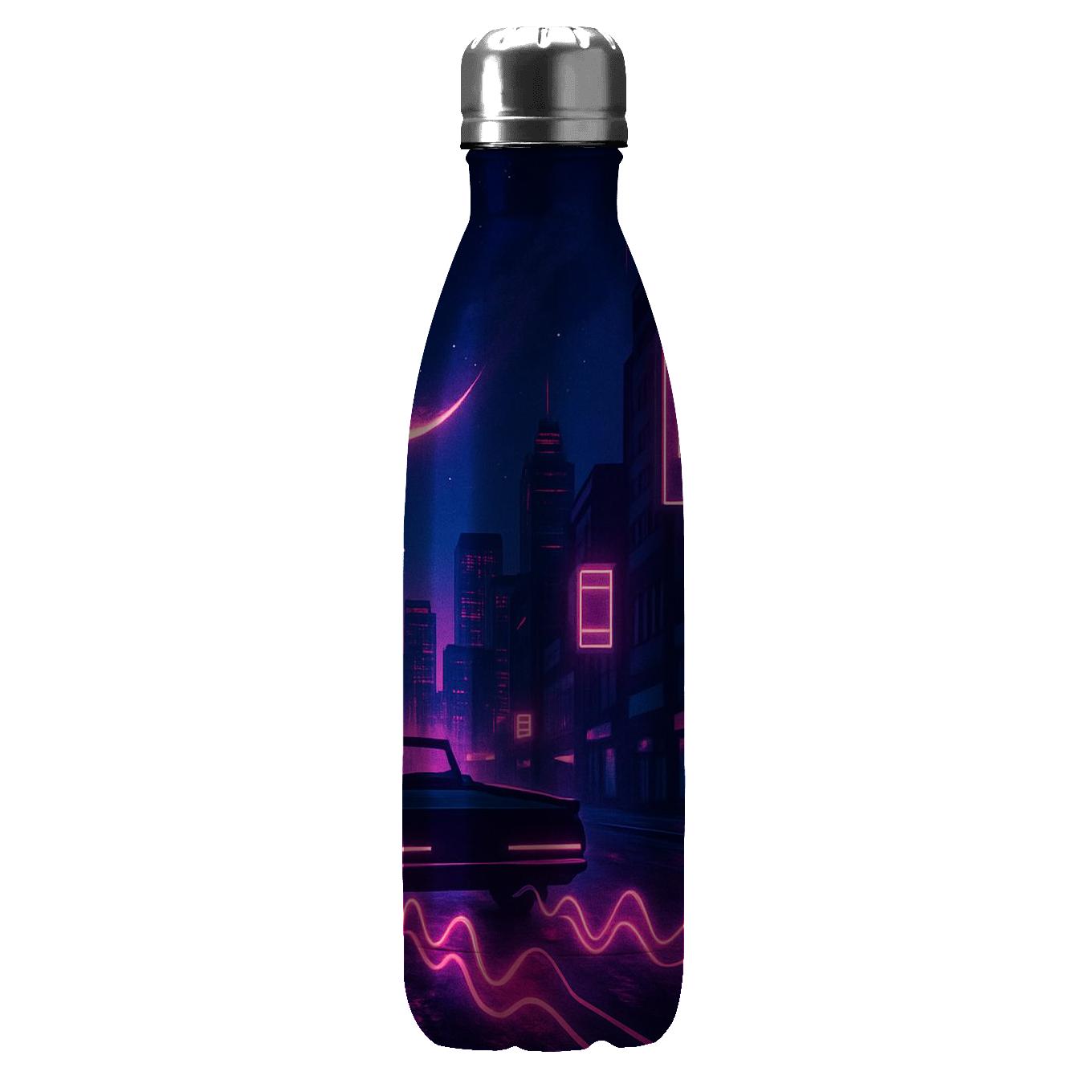 Celestial Synthwave Drive travel water bottles