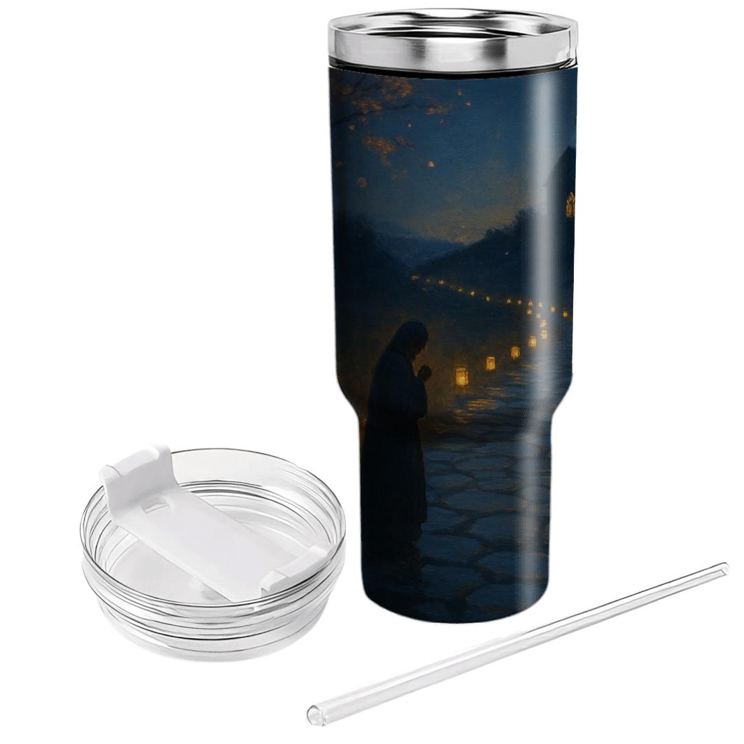 Lanterns Of Quiet Guidance tumblers with lids
