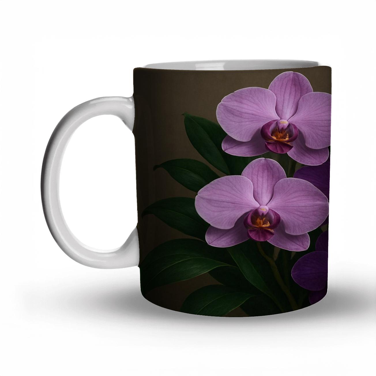 Elegant Orchid Fantasy decorative mug sets