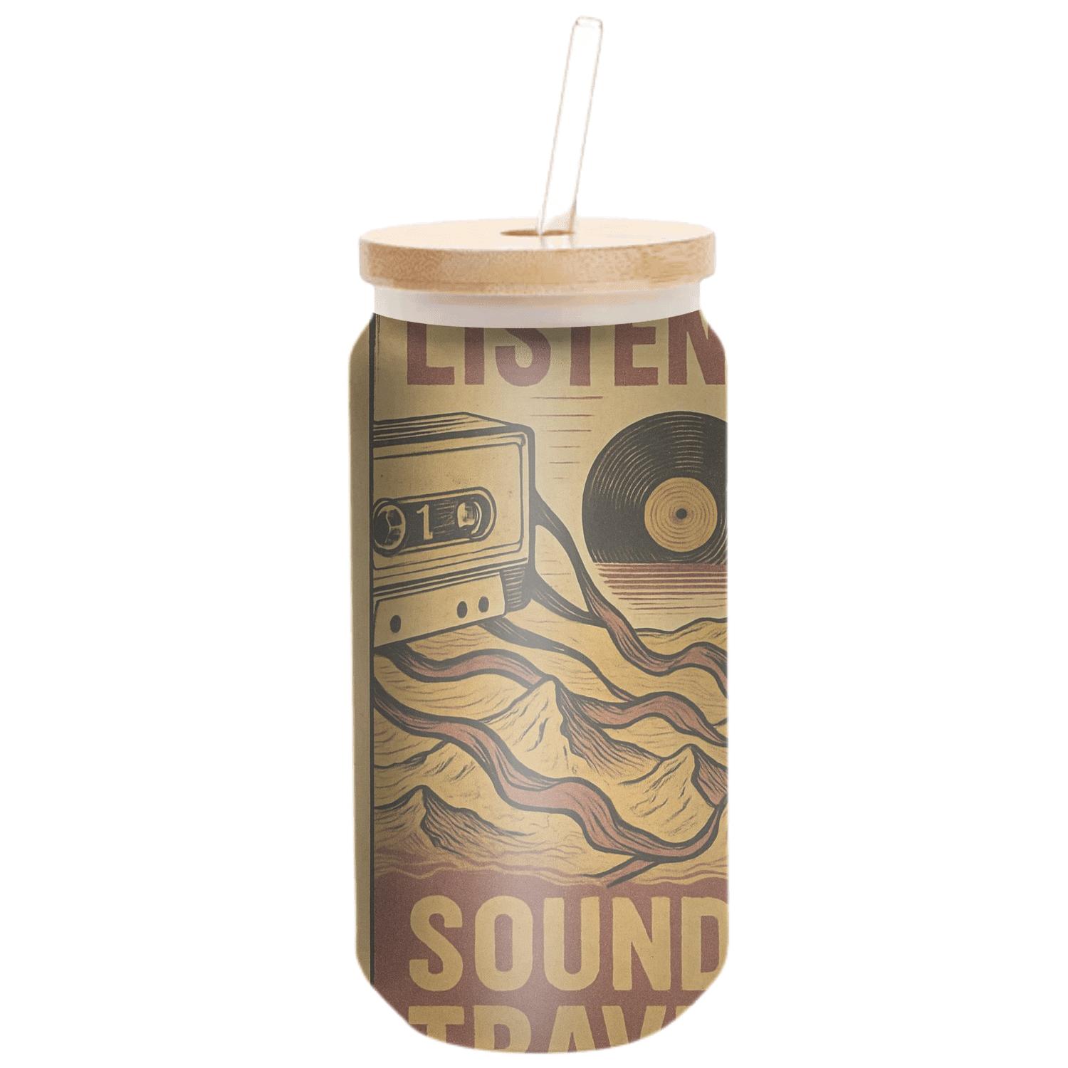 Analog Voyager Cassette Map handcrafted glassware drinkware