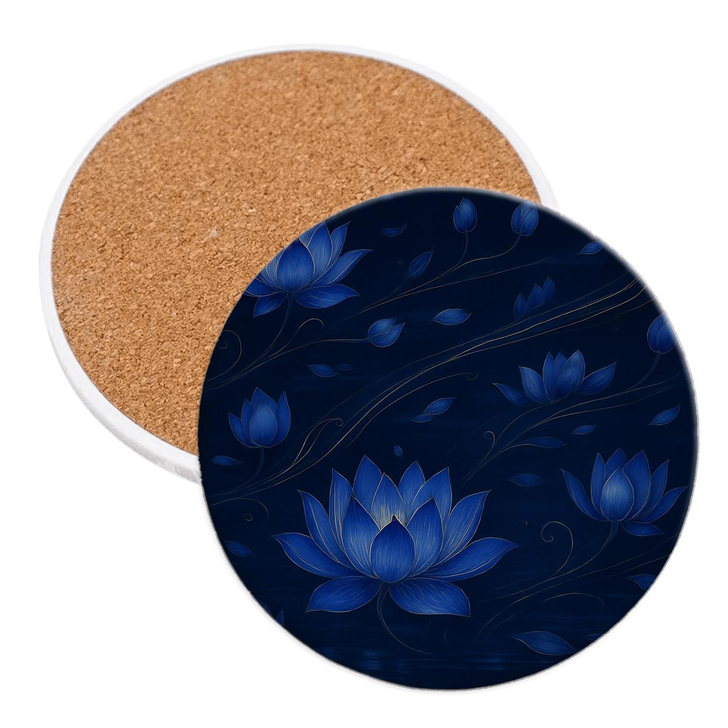 Midnight Lotus Sonata custom engraved coasters