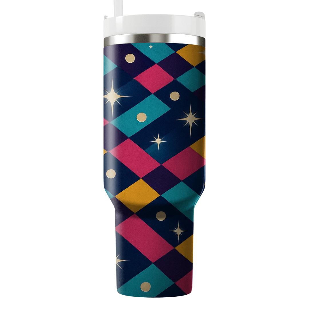 Cosmic Disco Stripes personalized tumblers