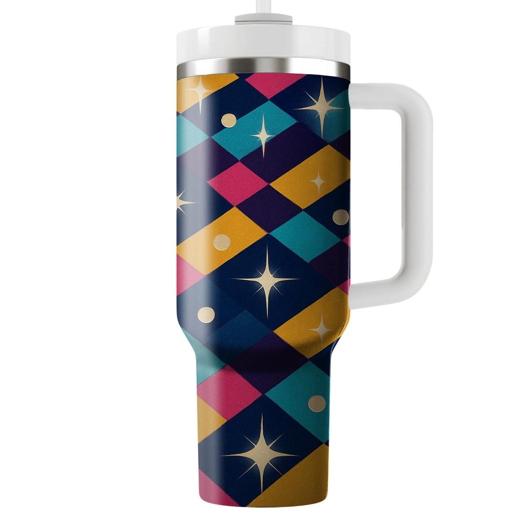 Cosmic Disco Stripes personalized tumblers