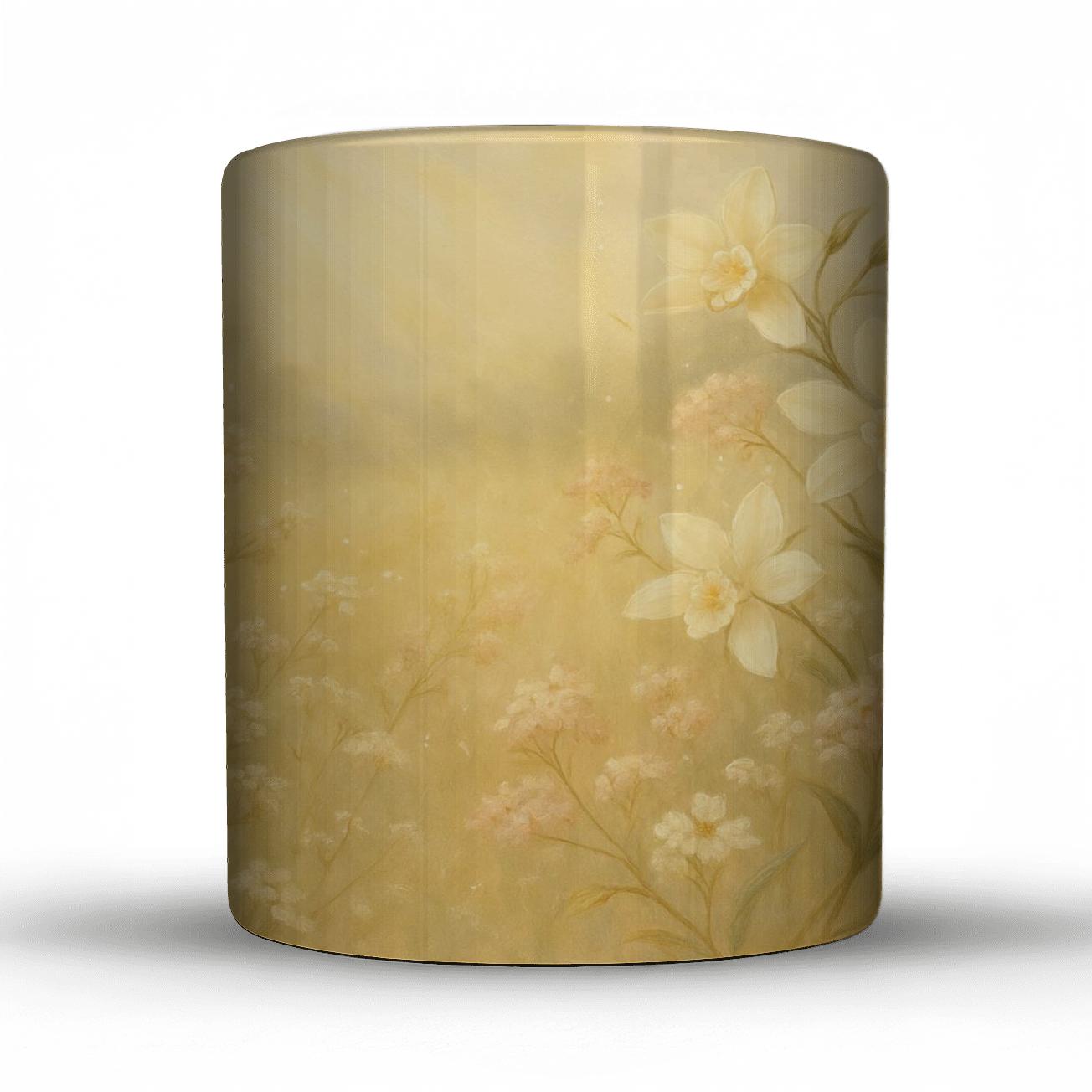 Sunlit Vanilla Meadow premium drinkware mugs