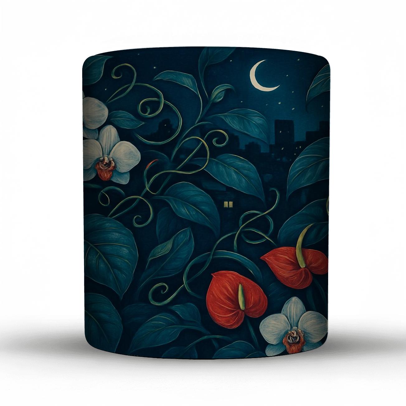Midnight Turquoise Tangle insulated thermal mugs