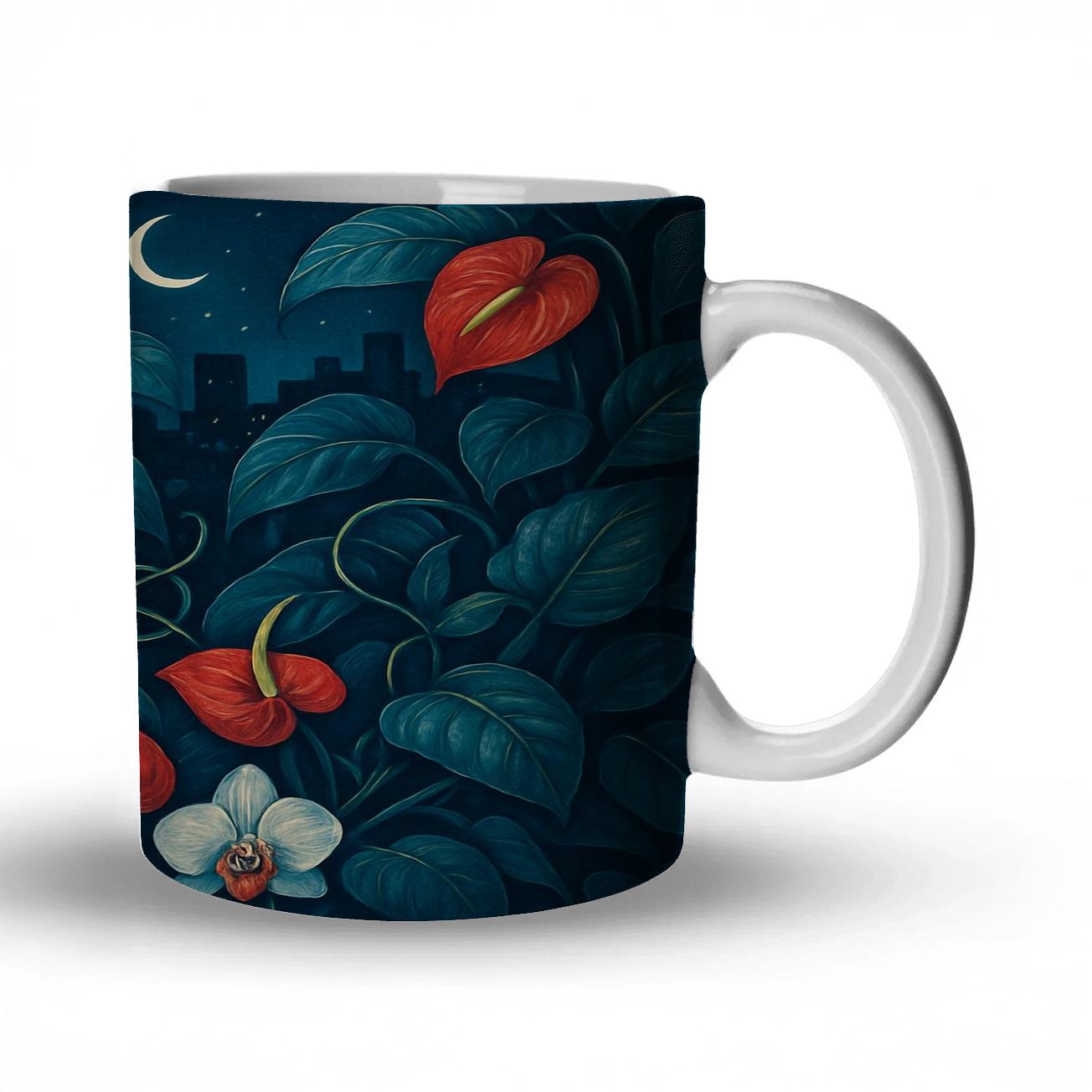 Midnight Turquoise Tangle insulated thermal mugs