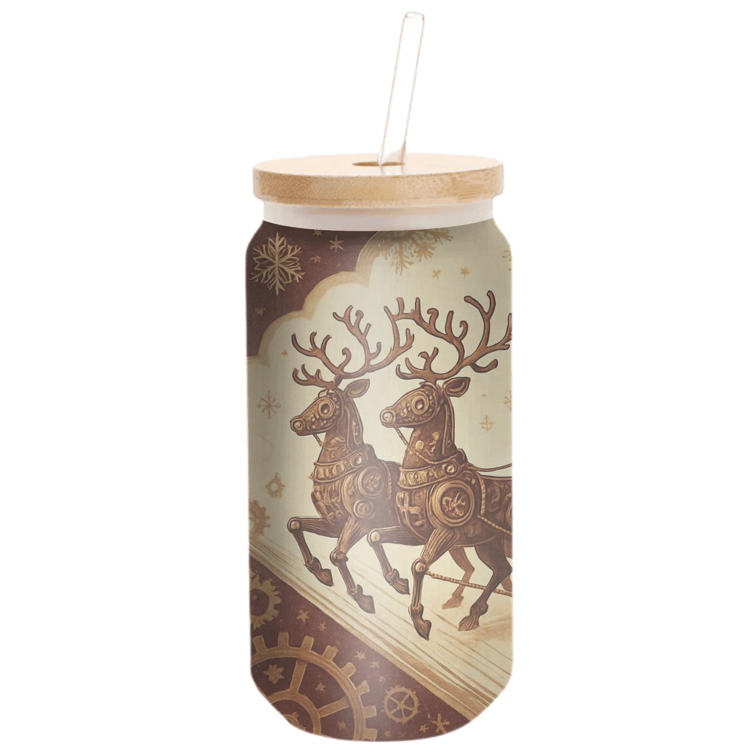 Clockwork Yule Voyage handcrafted glassware drinkware