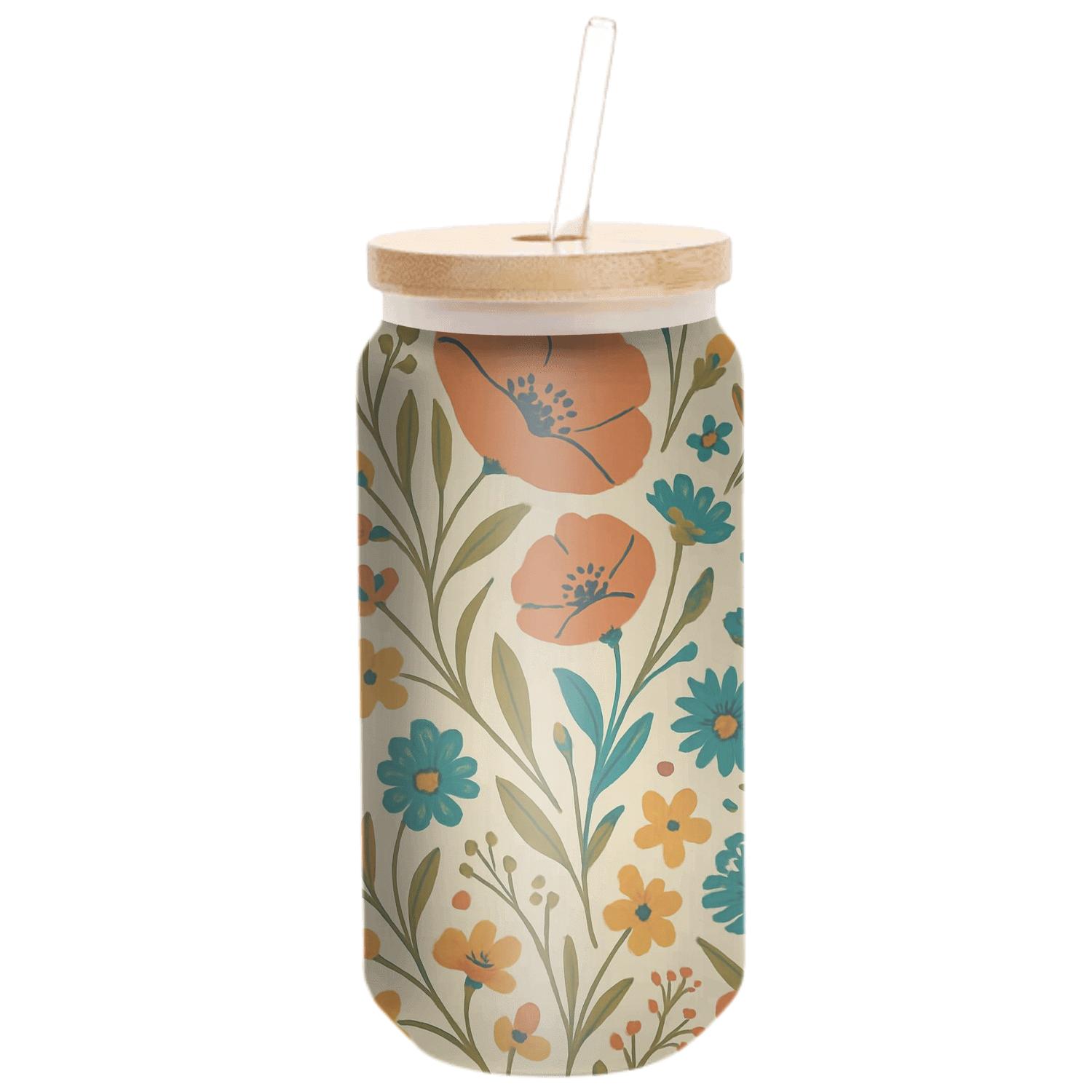 Saffron Wildflower Cascade handcrafted glassware drinkware