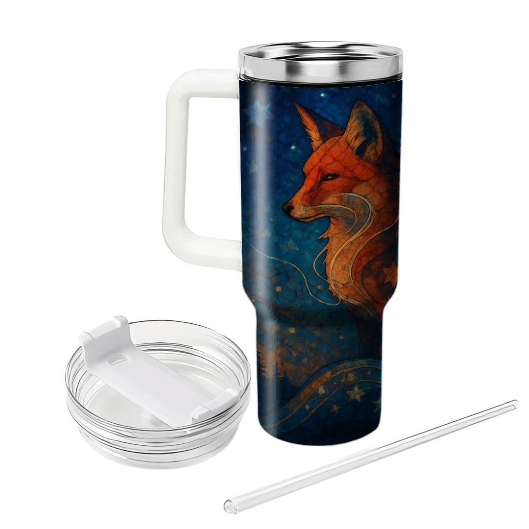 Nebula Fox Mosaic personalized tumblers