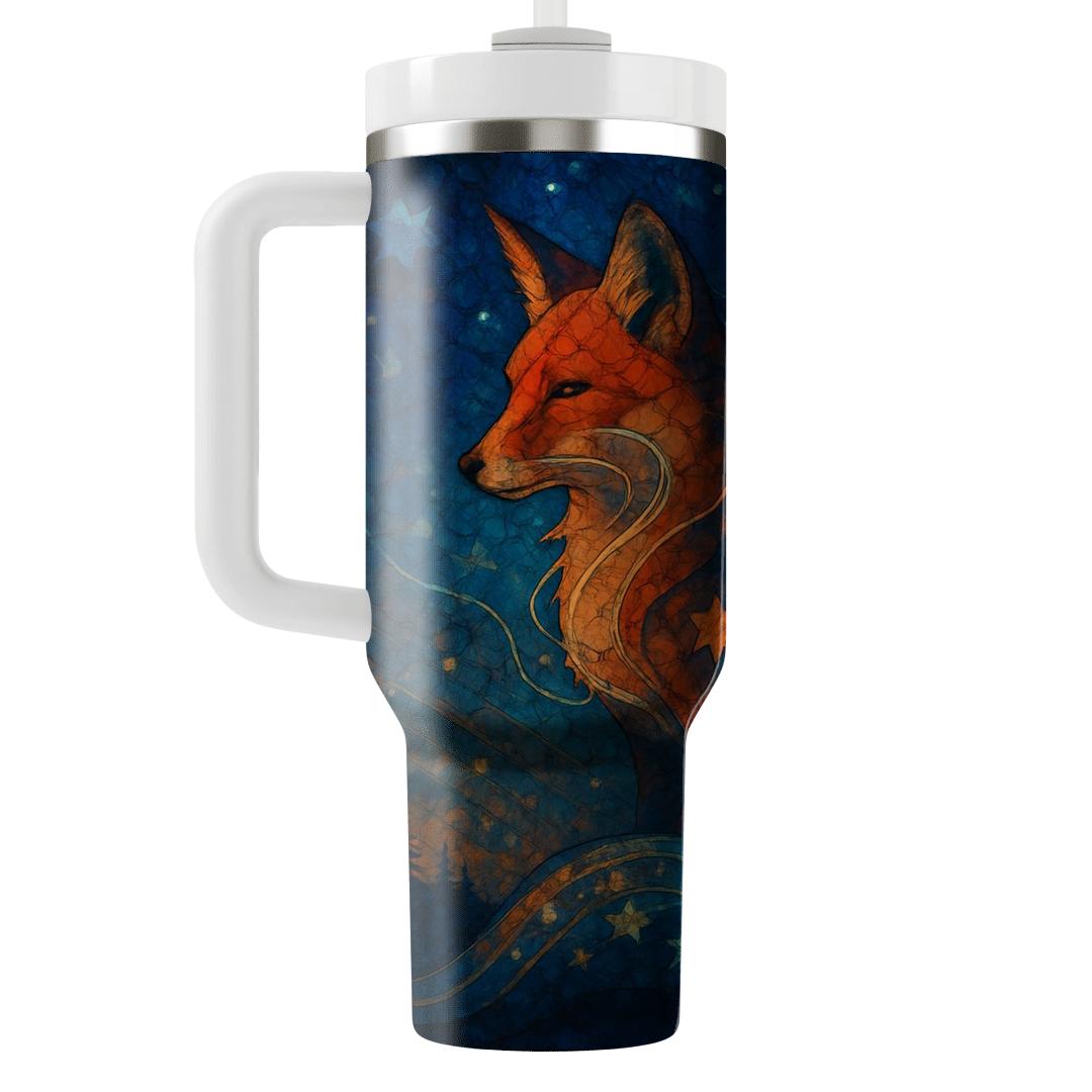 Nebula Fox Mosaic personalized tumblers