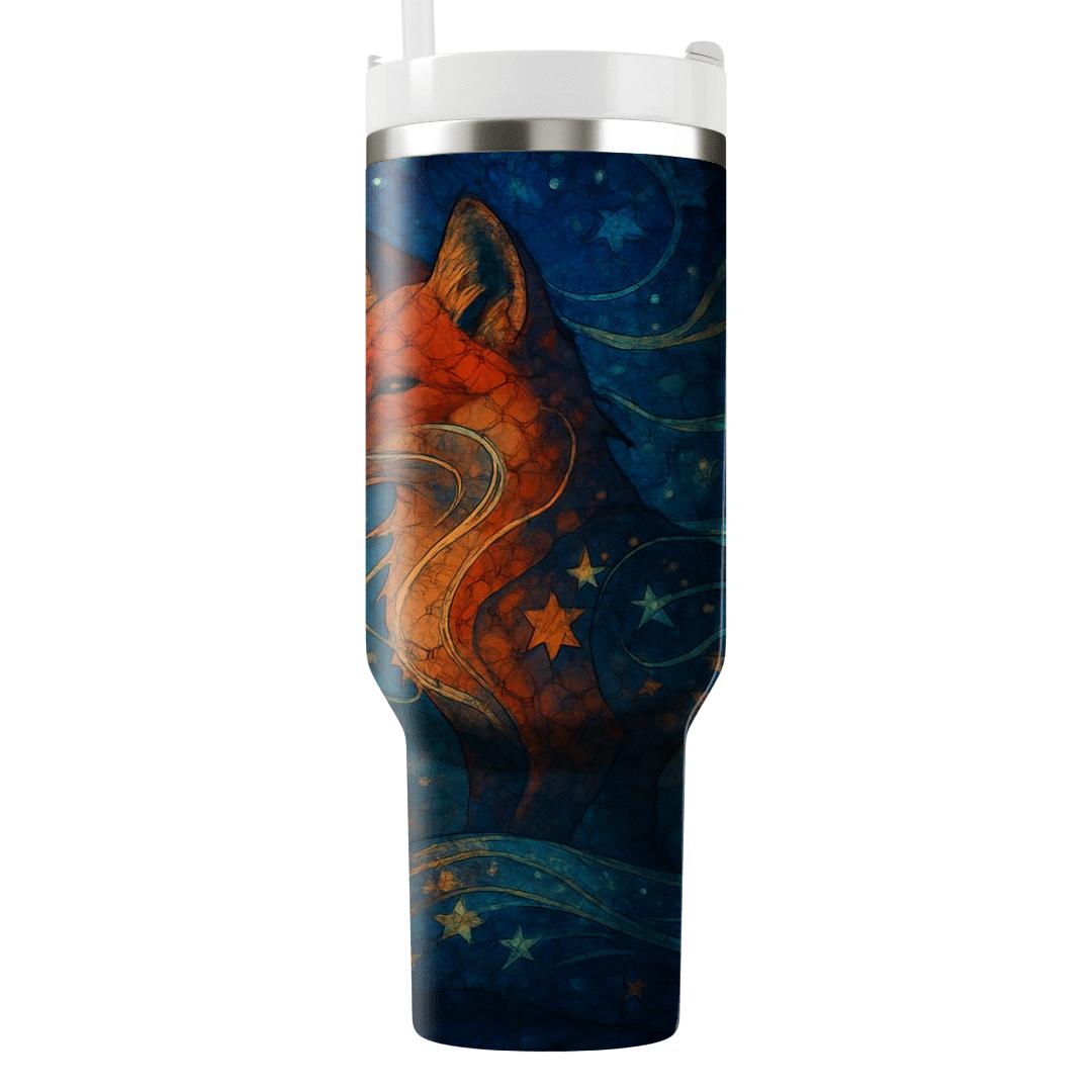 Nebula Fox Mosaic personalized tumblers