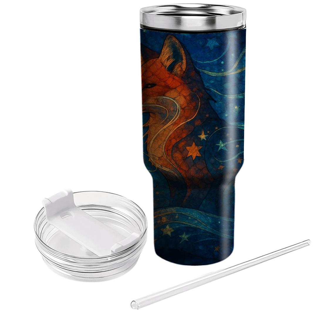 Nebula Fox Mosaic personalized tumblers