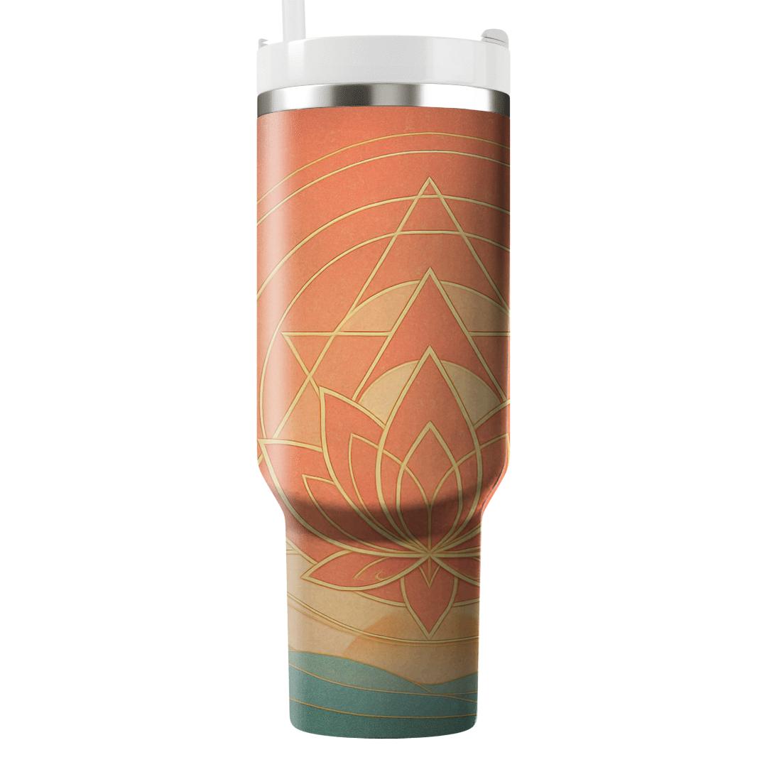 Sacred Geometry Sunrise tumbler cups