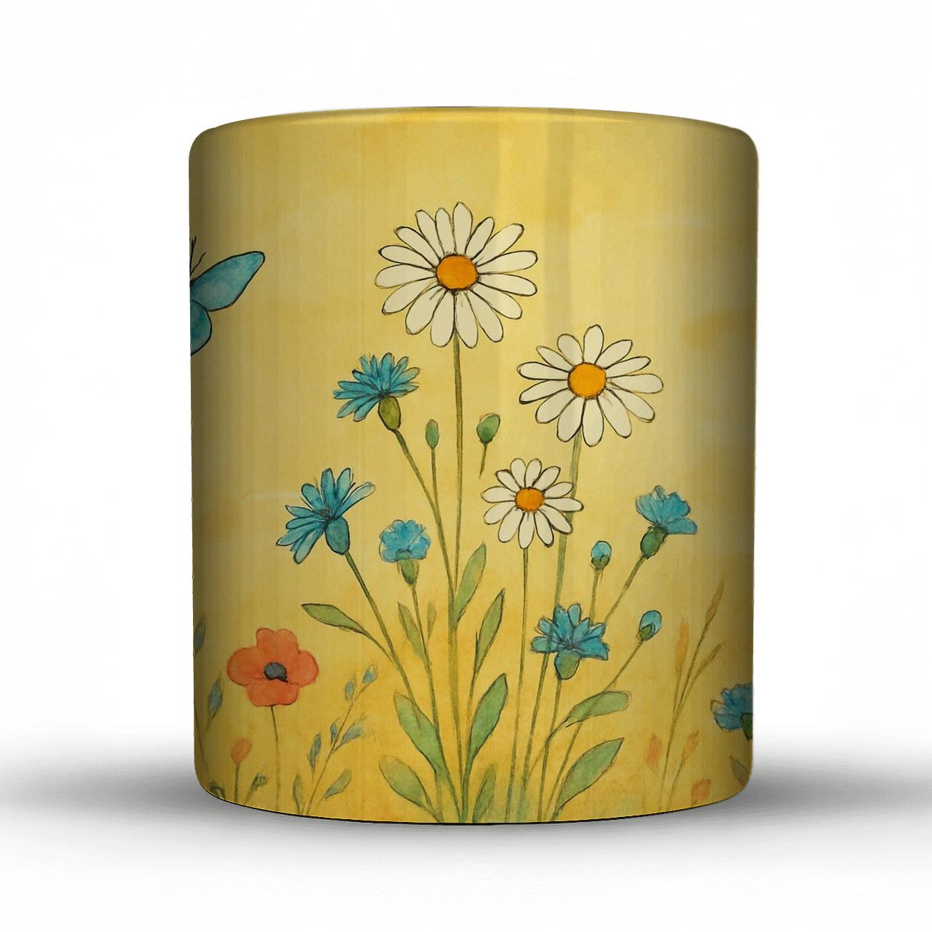 Sunlit Meadow Collage personalized mugs