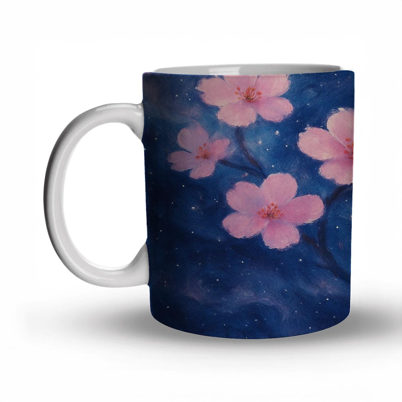 Celestial Blossom Harmony travel mugs with handles