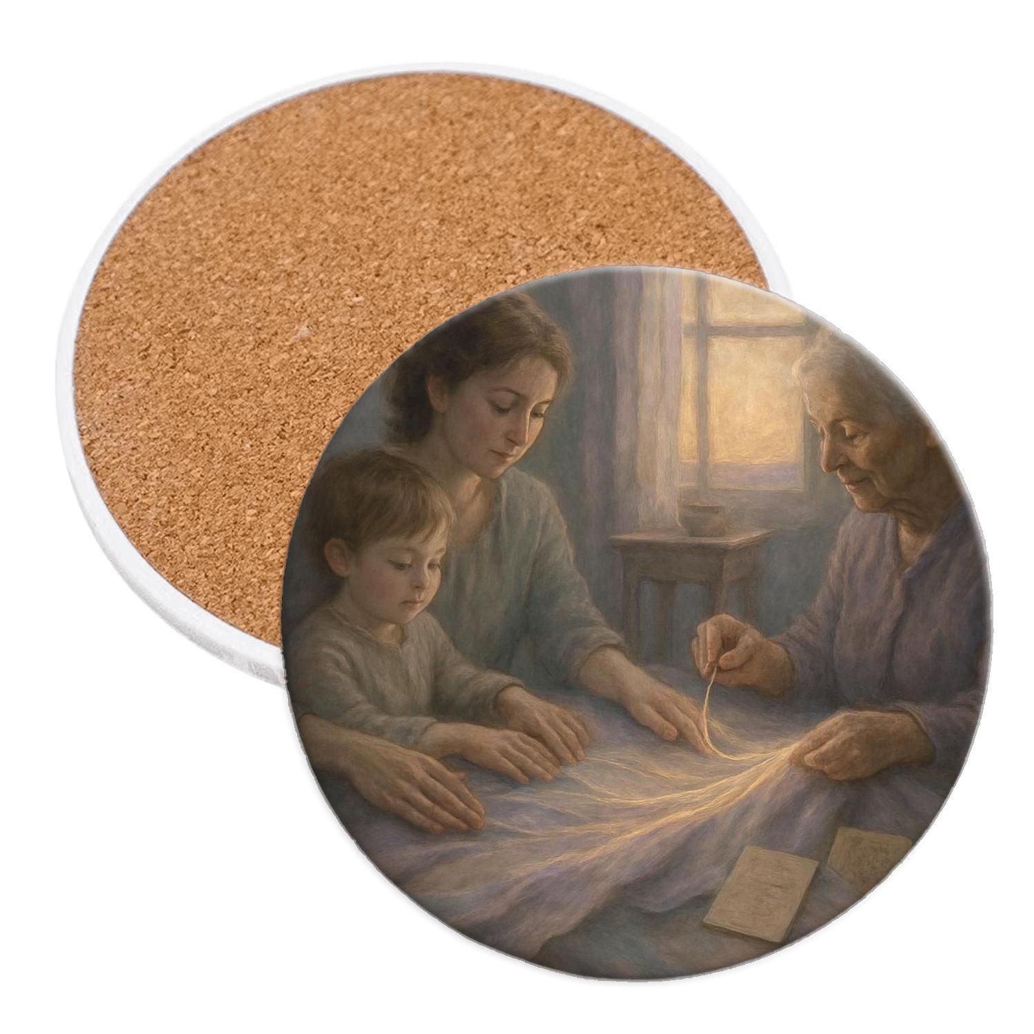 Threads Between Dawn And Memory elegant tabletop coasters