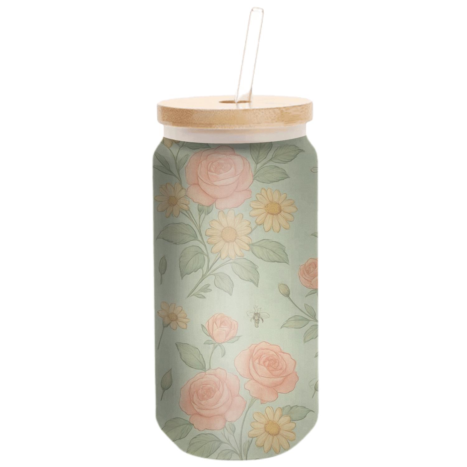 Vintage Meadow Collage premium crystal drinkware