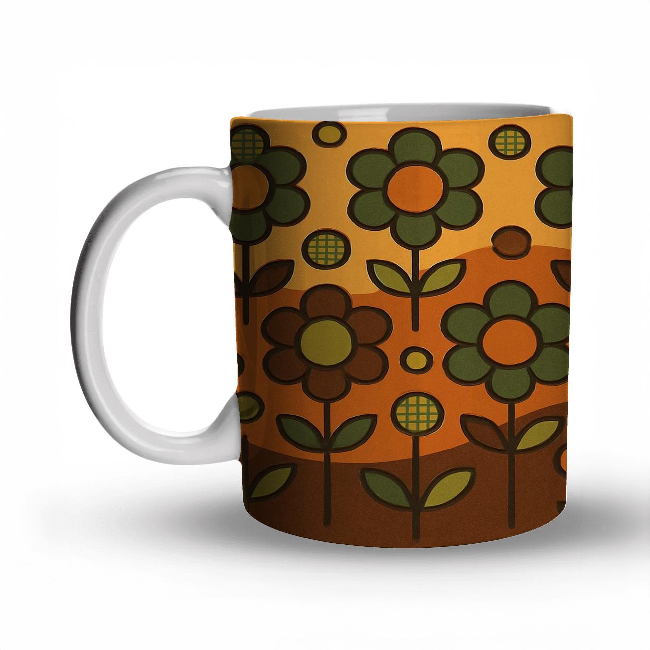 Velvet Disco Meadow ceramic coffee mugs