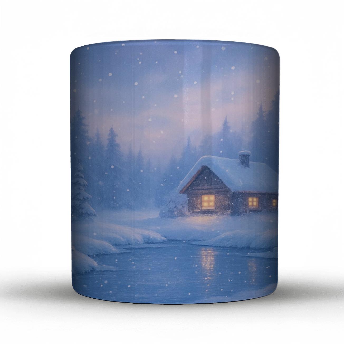 Winter Solstice Embrace ceramic coffee mugs