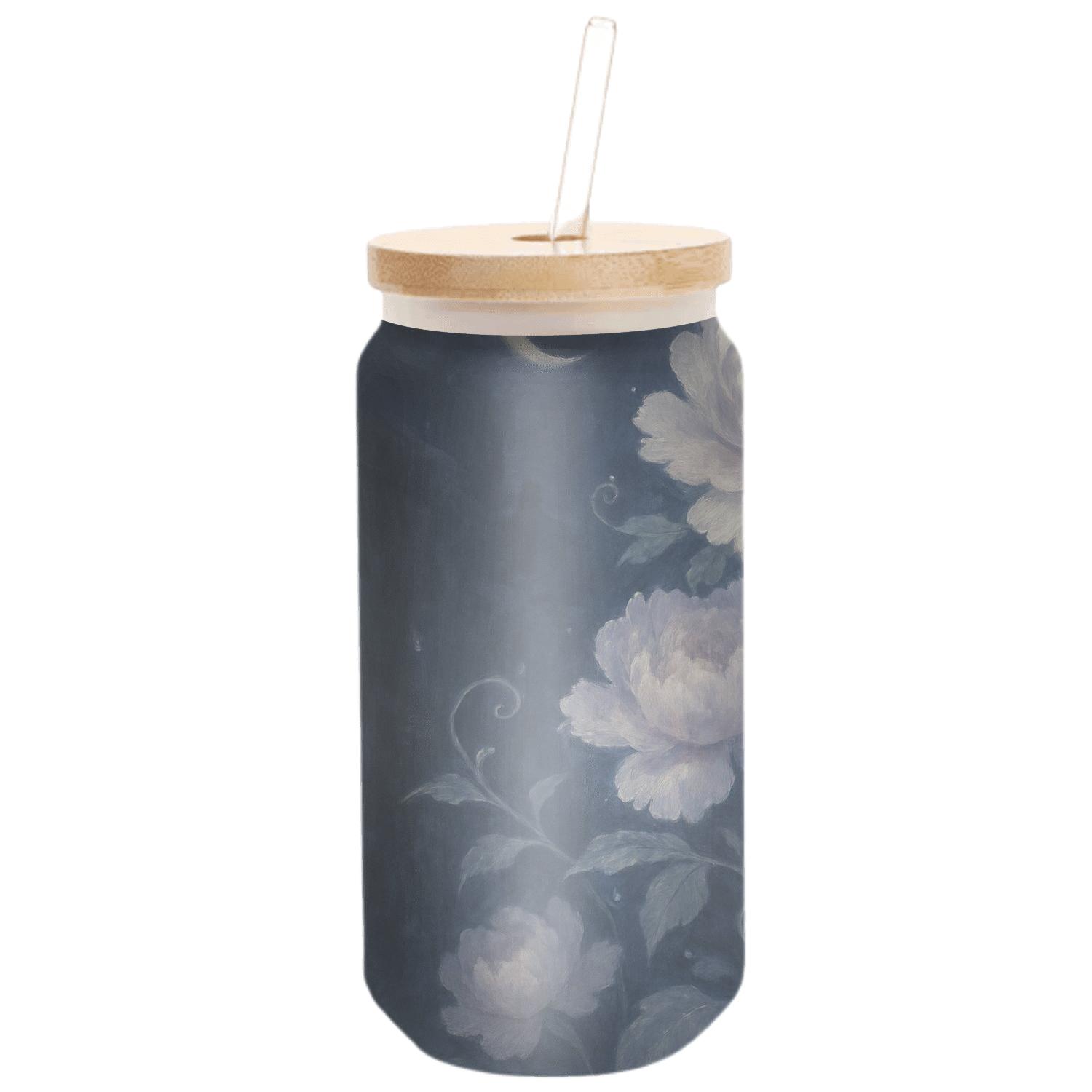 Moonlit Peony Cascade insulated glass vessels
