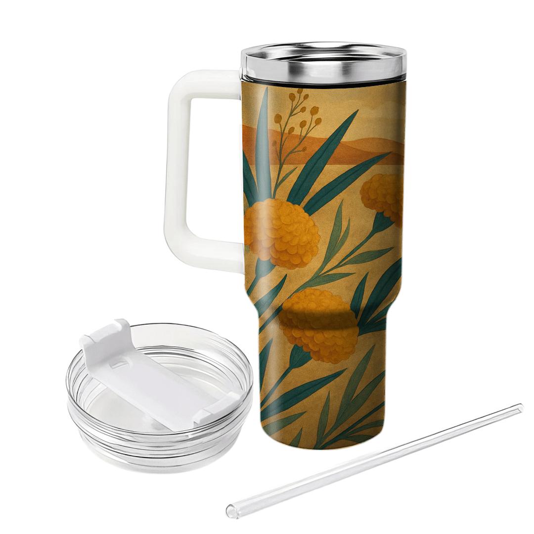 Desert Marigold Mirage custom tumblers