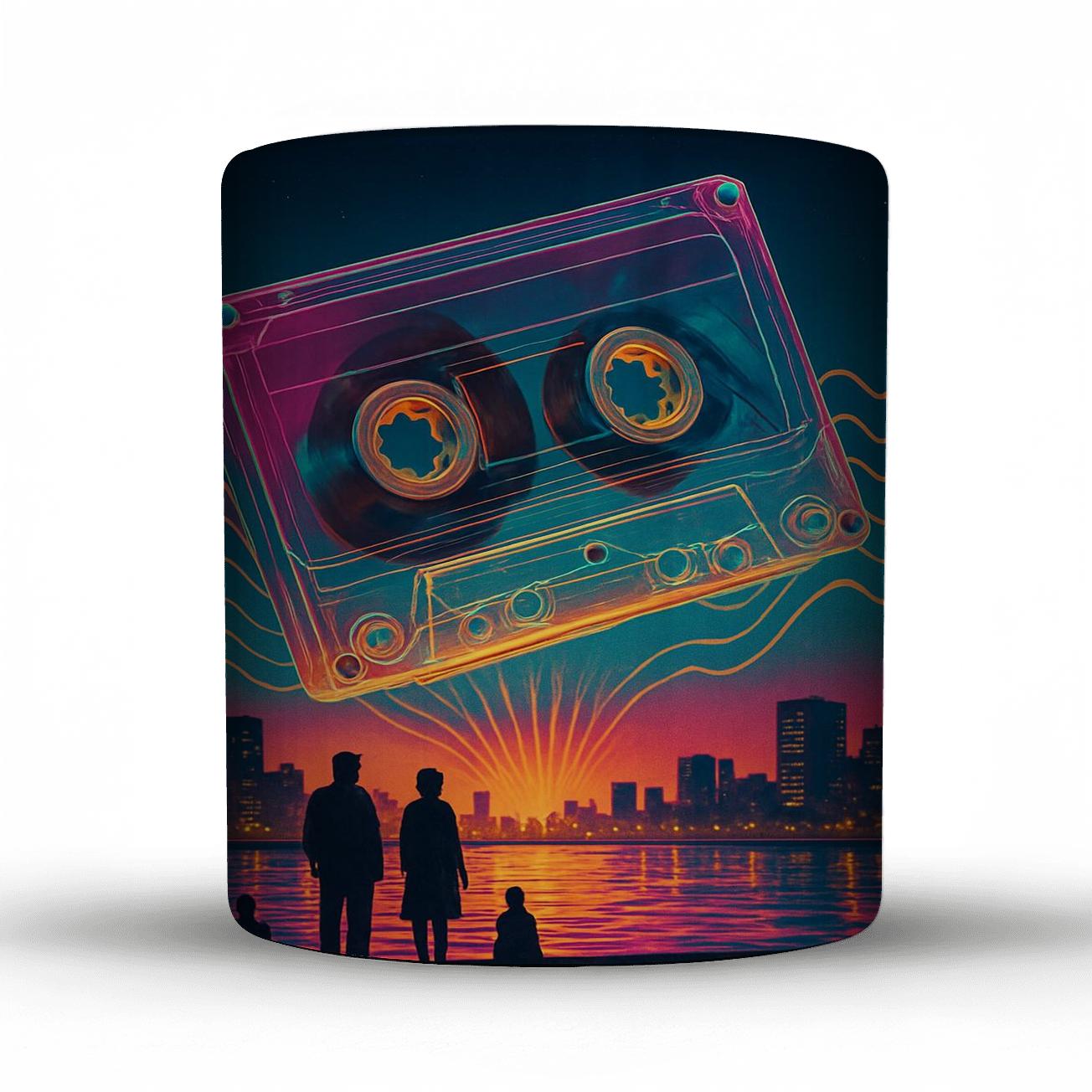 Neon Cassette Horizon premium drinkware mugs