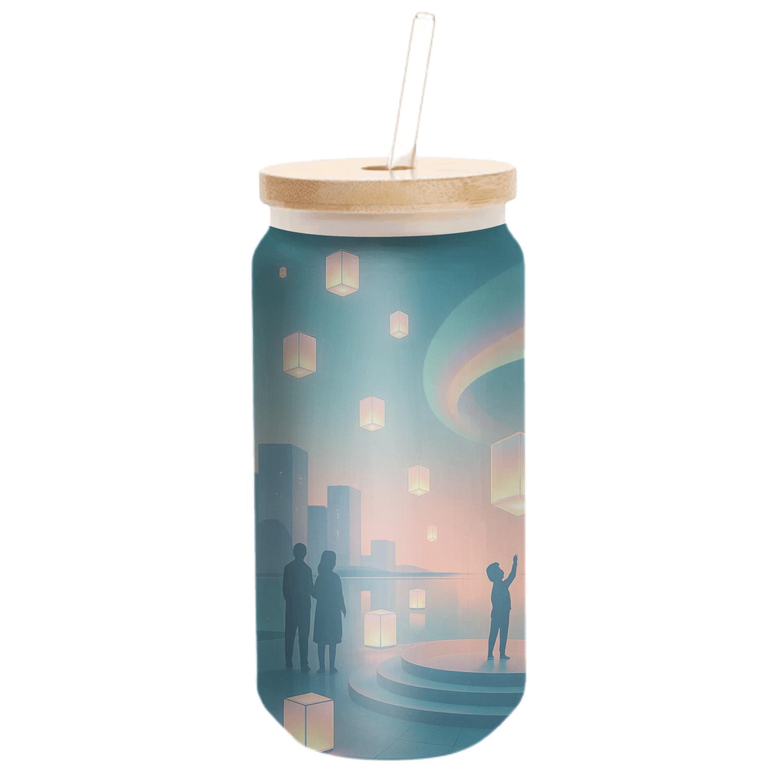 Aurora Lantern Nexus artisan blown glass drinkware