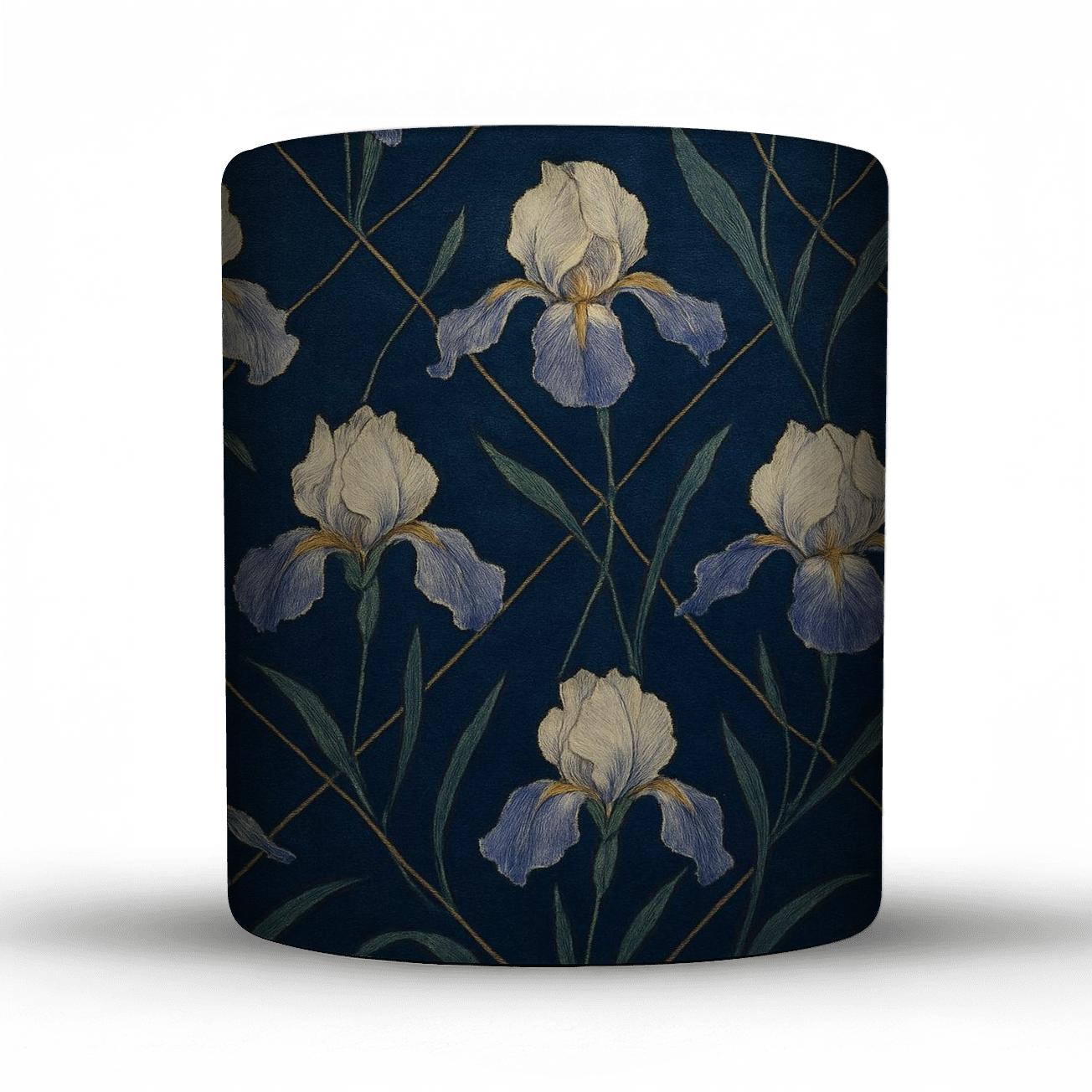 Azure Iris Luxury Lattice premium drinkware mugs