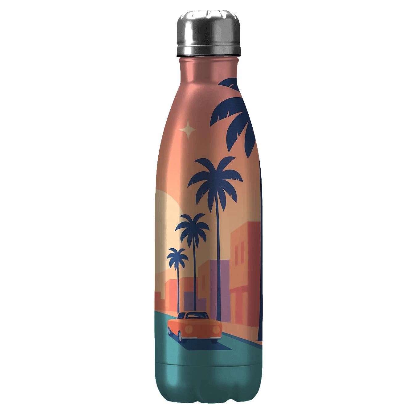 Miami Pastel Boulevard custom water bottles