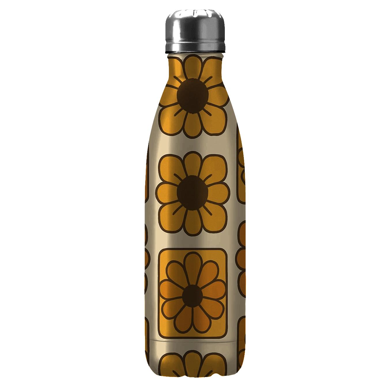 Cosmic Marigold Mosaic water bottles with lids