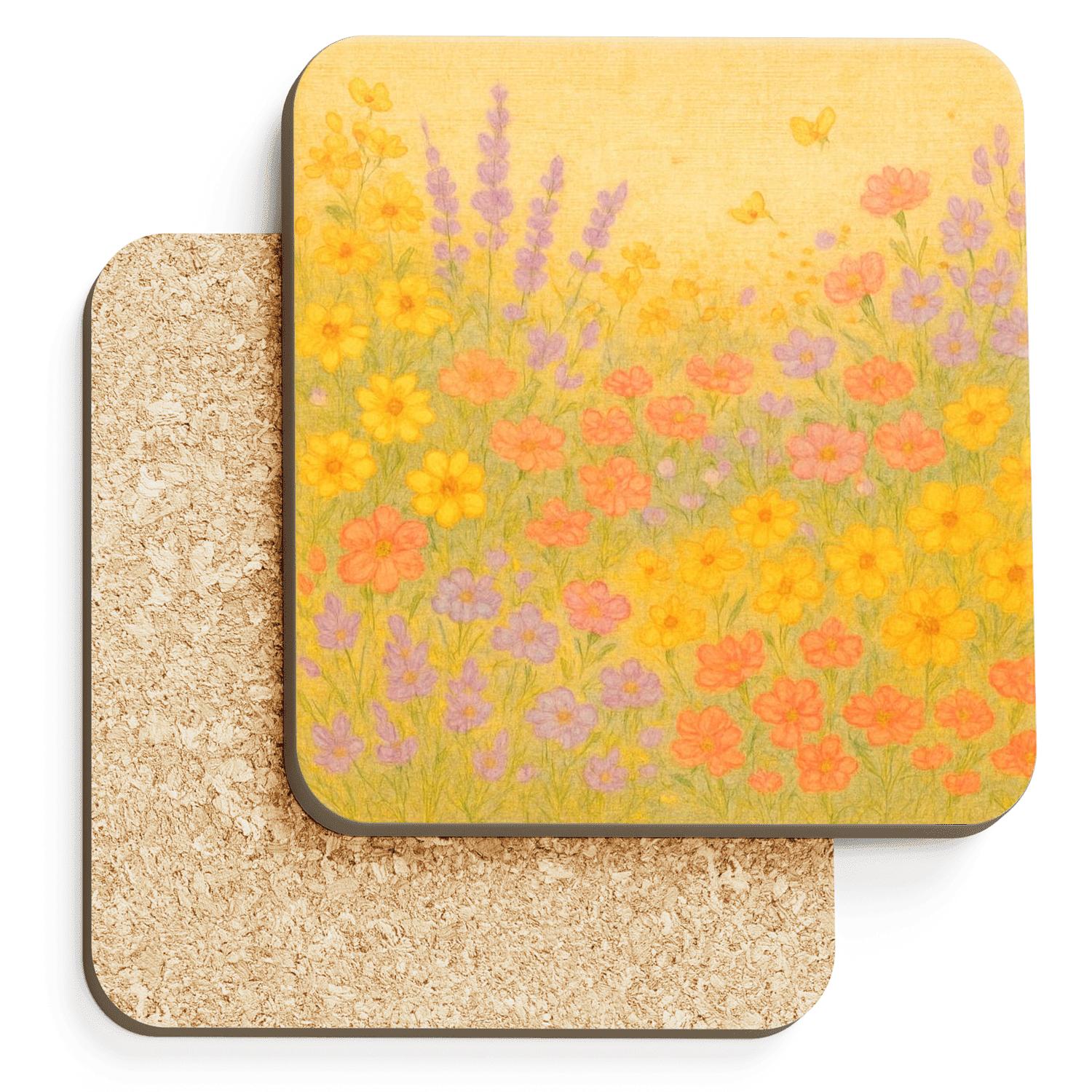 Sunlit Meadow Tapestry elegant tabletop coasters