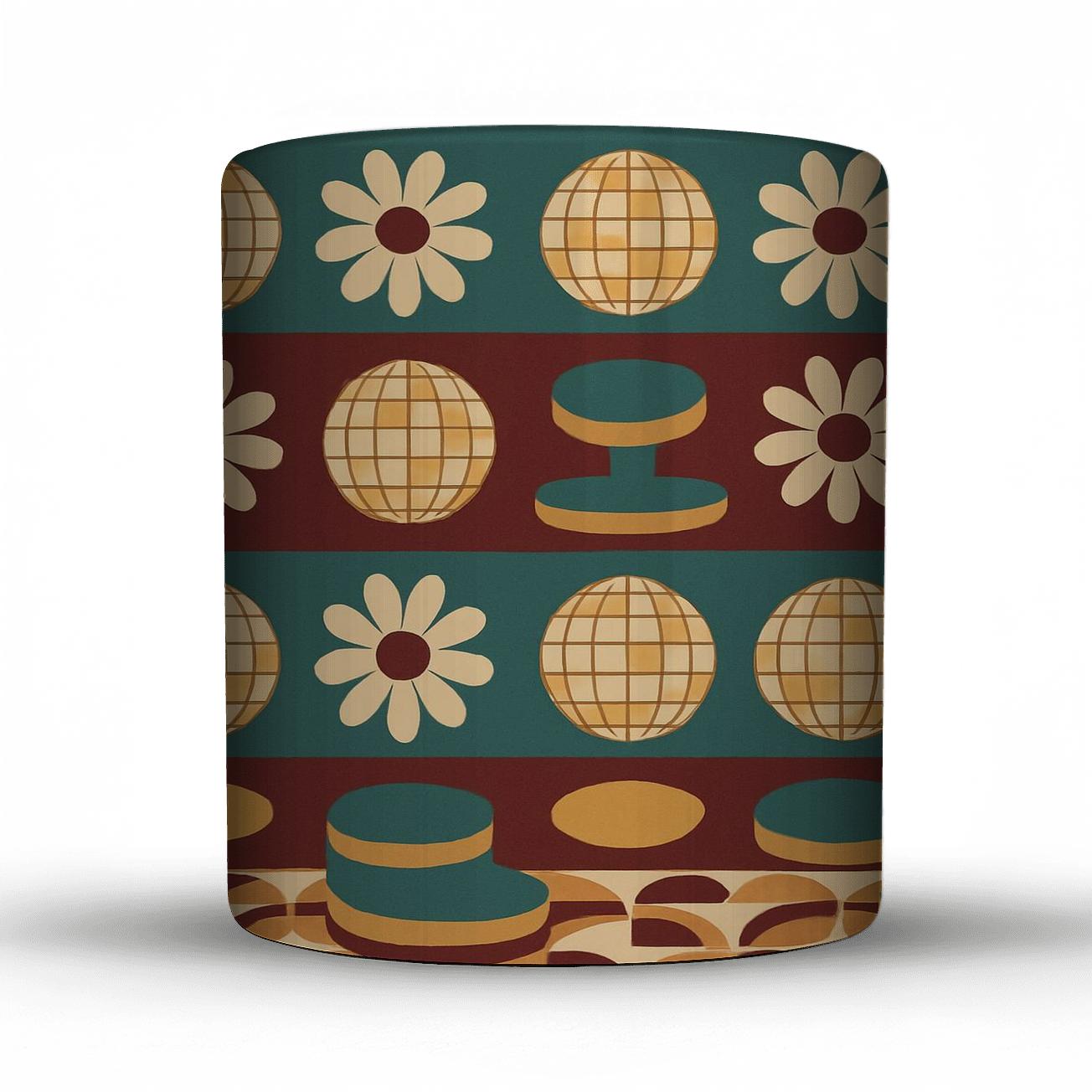 Retro Disco Field insulated thermal mugs