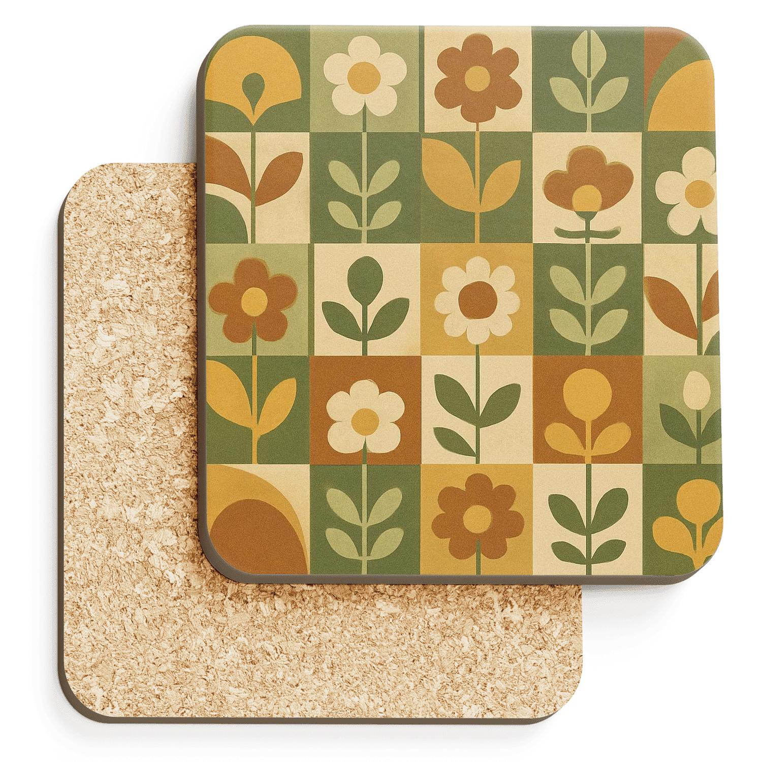 Harvest Groove Mosaic custom engraved coasters