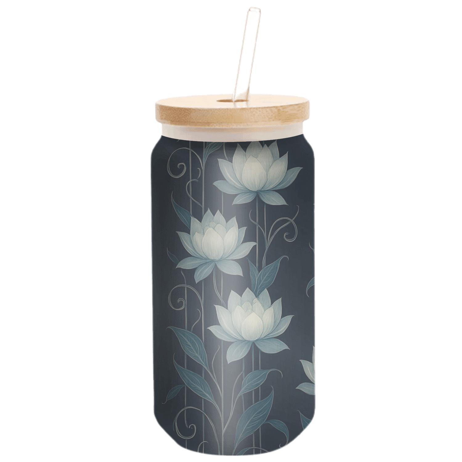 Midnight Lotus Cascade custom engraved glassware