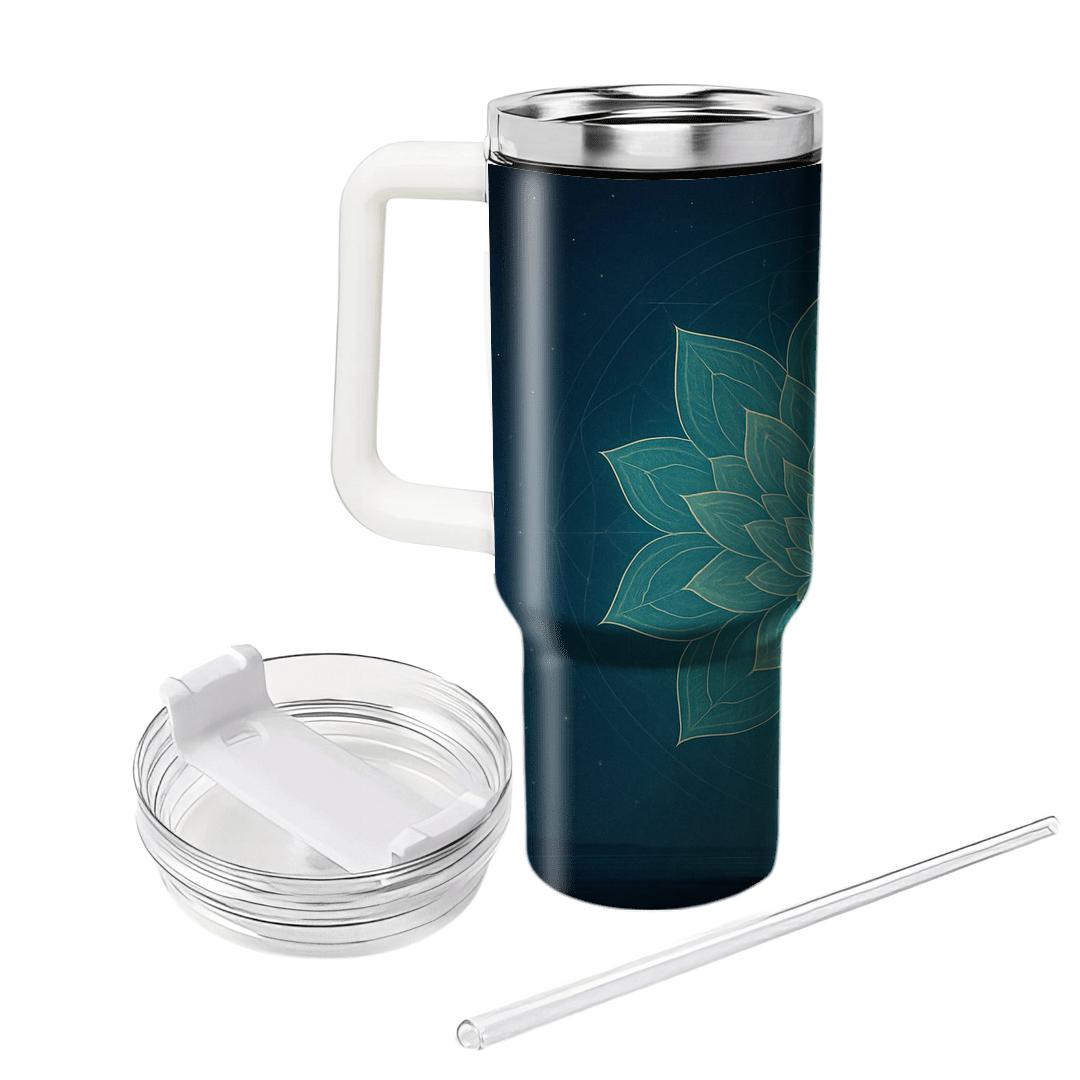 Moonlit Lotus Mandala tumblers for gifts