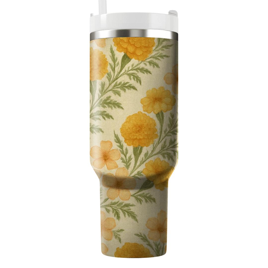 Sunrise Marigold Tapestry unique tumblers