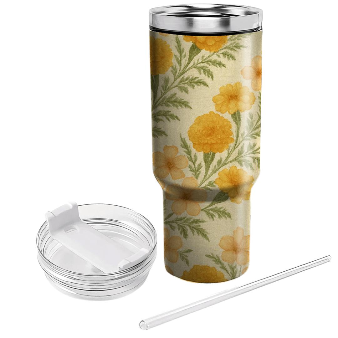 Sunrise Marigold Tapestry unique tumblers