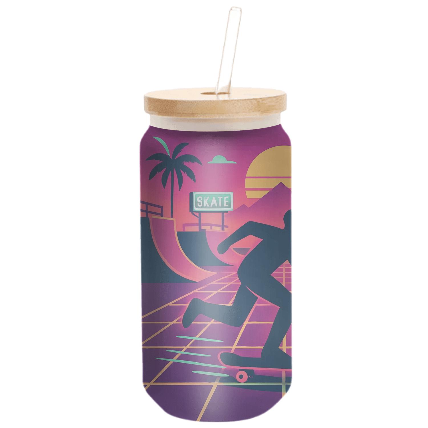 Neon Grid Skatepark glassware drinkware