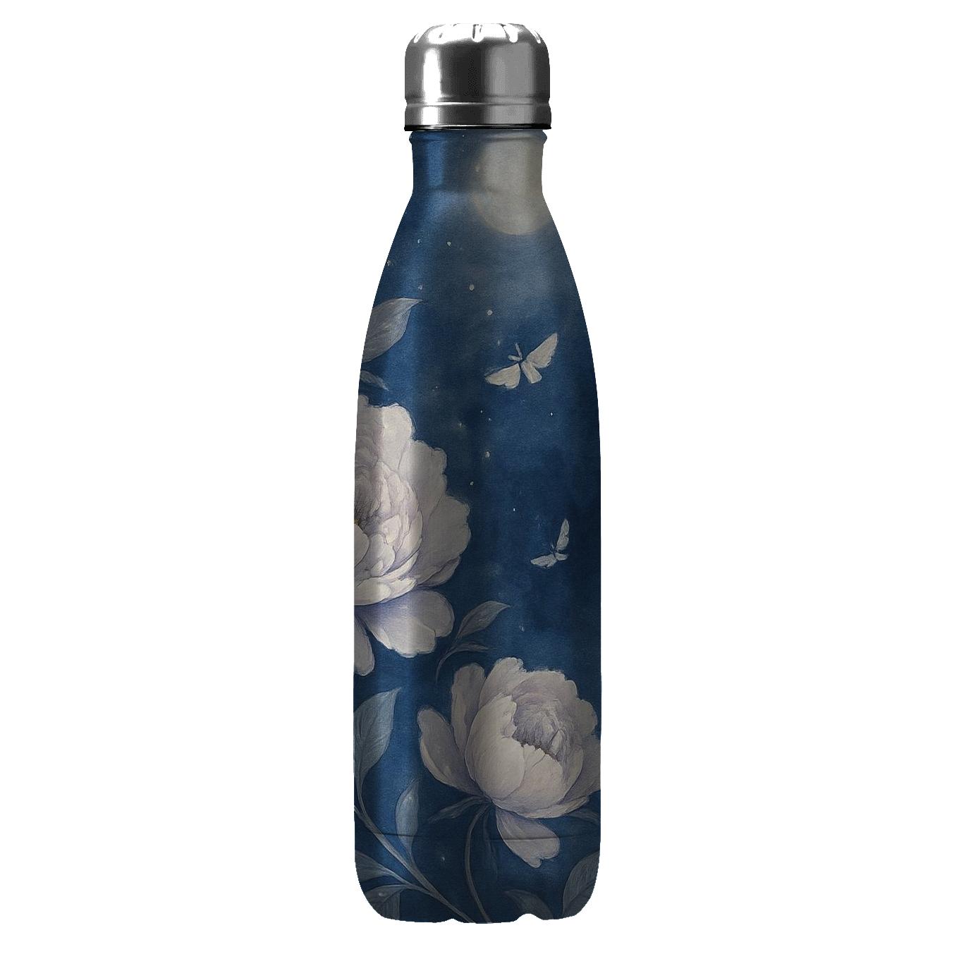 Moonlit Peony Cascade travel water bottles