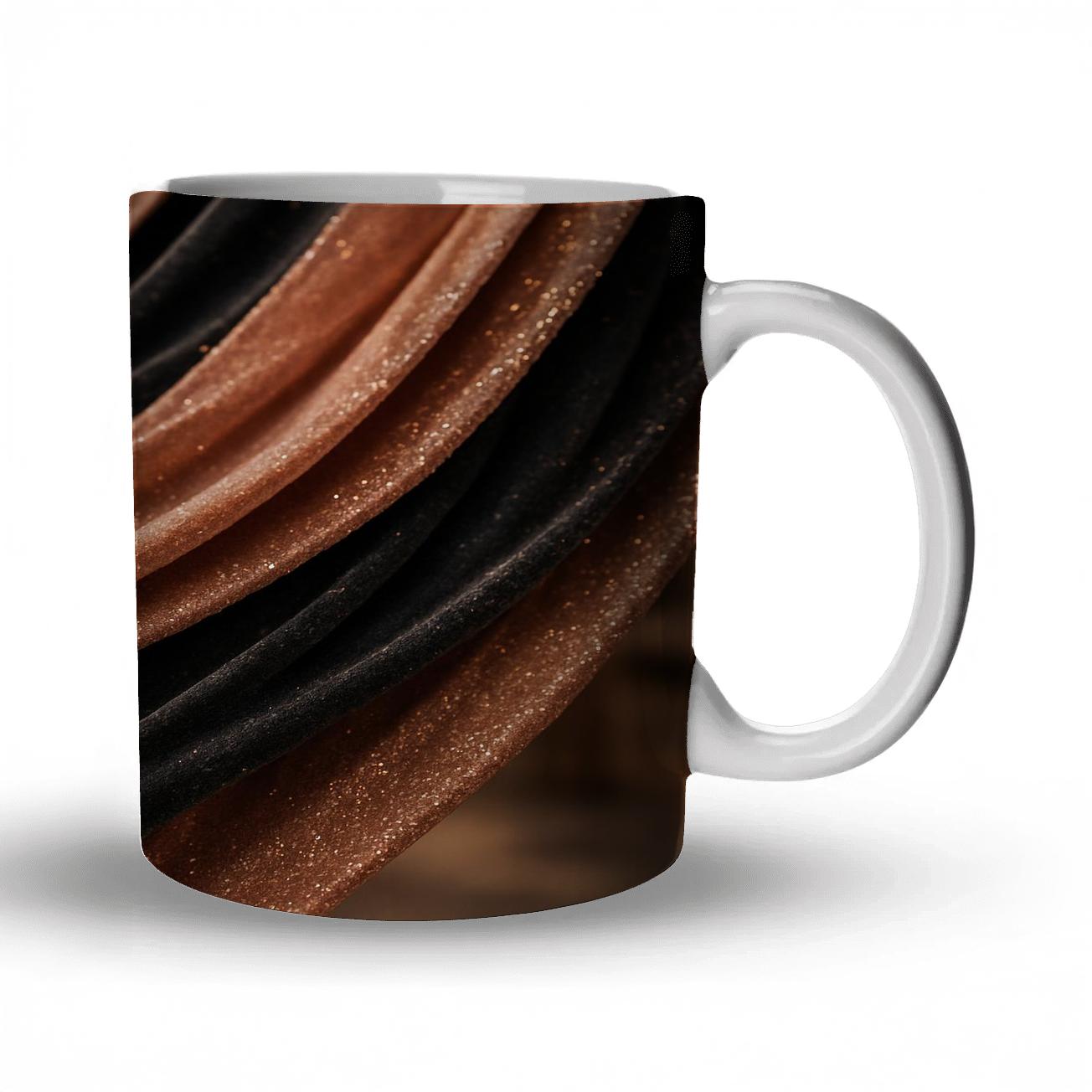 Glitter Cascade Tapestry ceramic coffee mugs