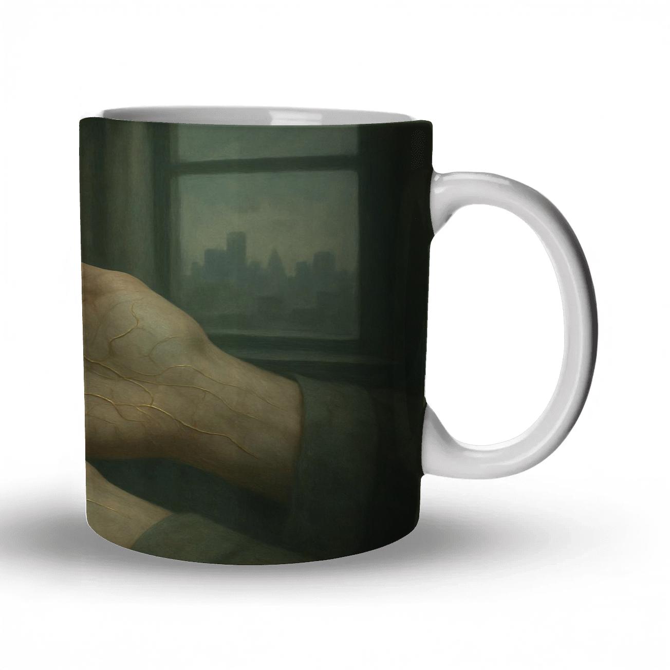 The Map Woven Into Her Hands custom printed mugs