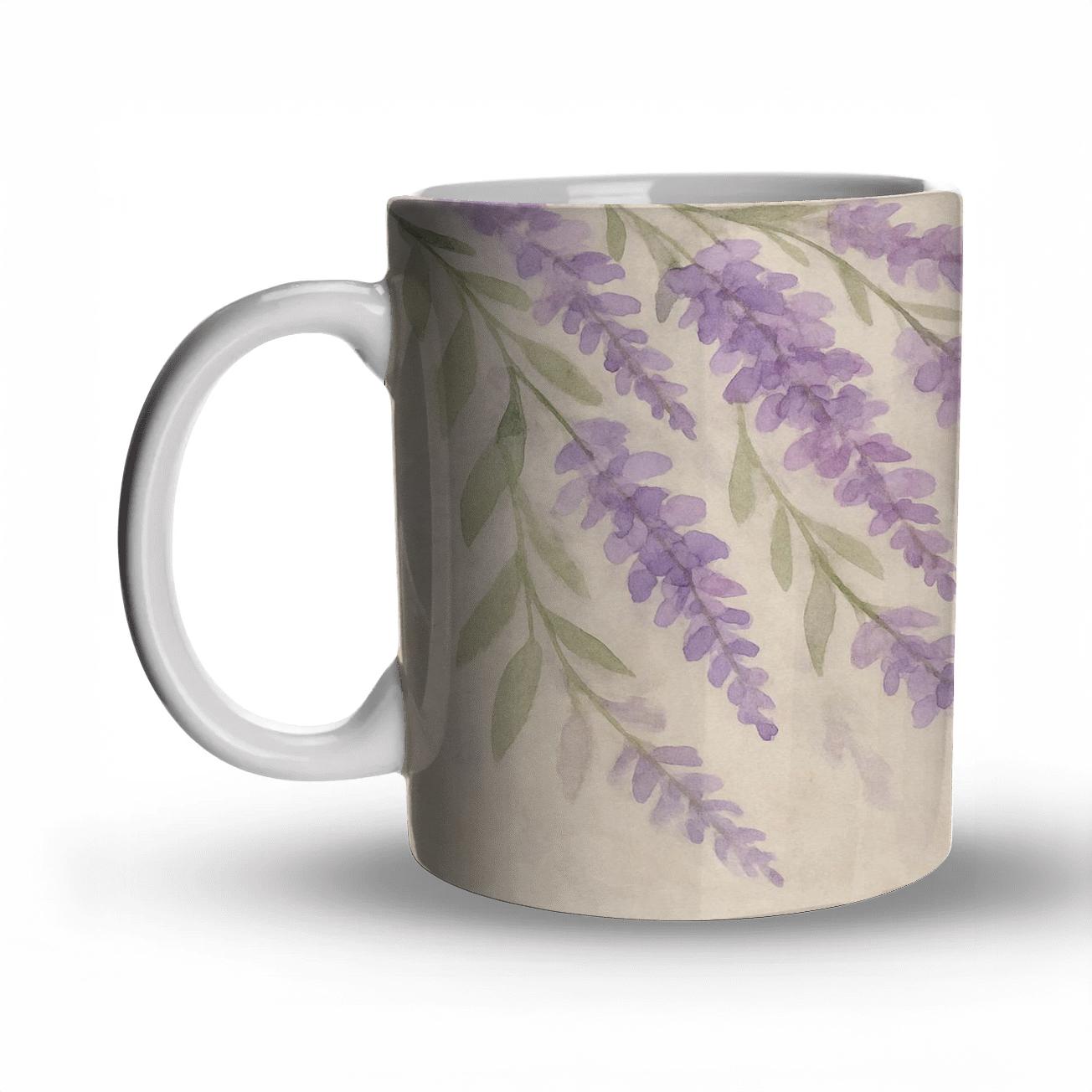 Lavender Serenity Floral novelty coffee mugs