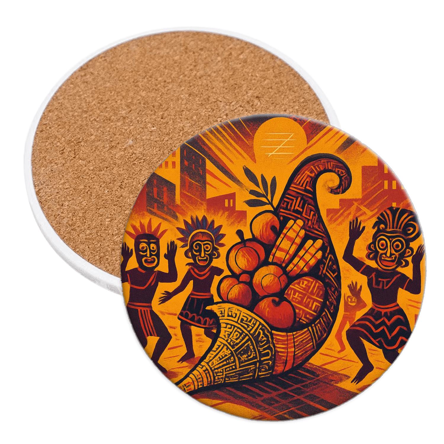 Harvest Circuit Carnival decorative beverage coasters
